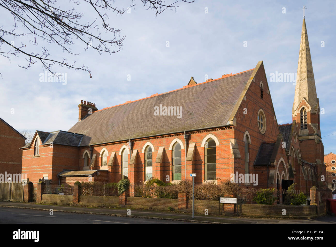 Wesley Methodist Church from Watlington Street, Reading, Berkshire, England, United Kingdom, Europe Stock Photo