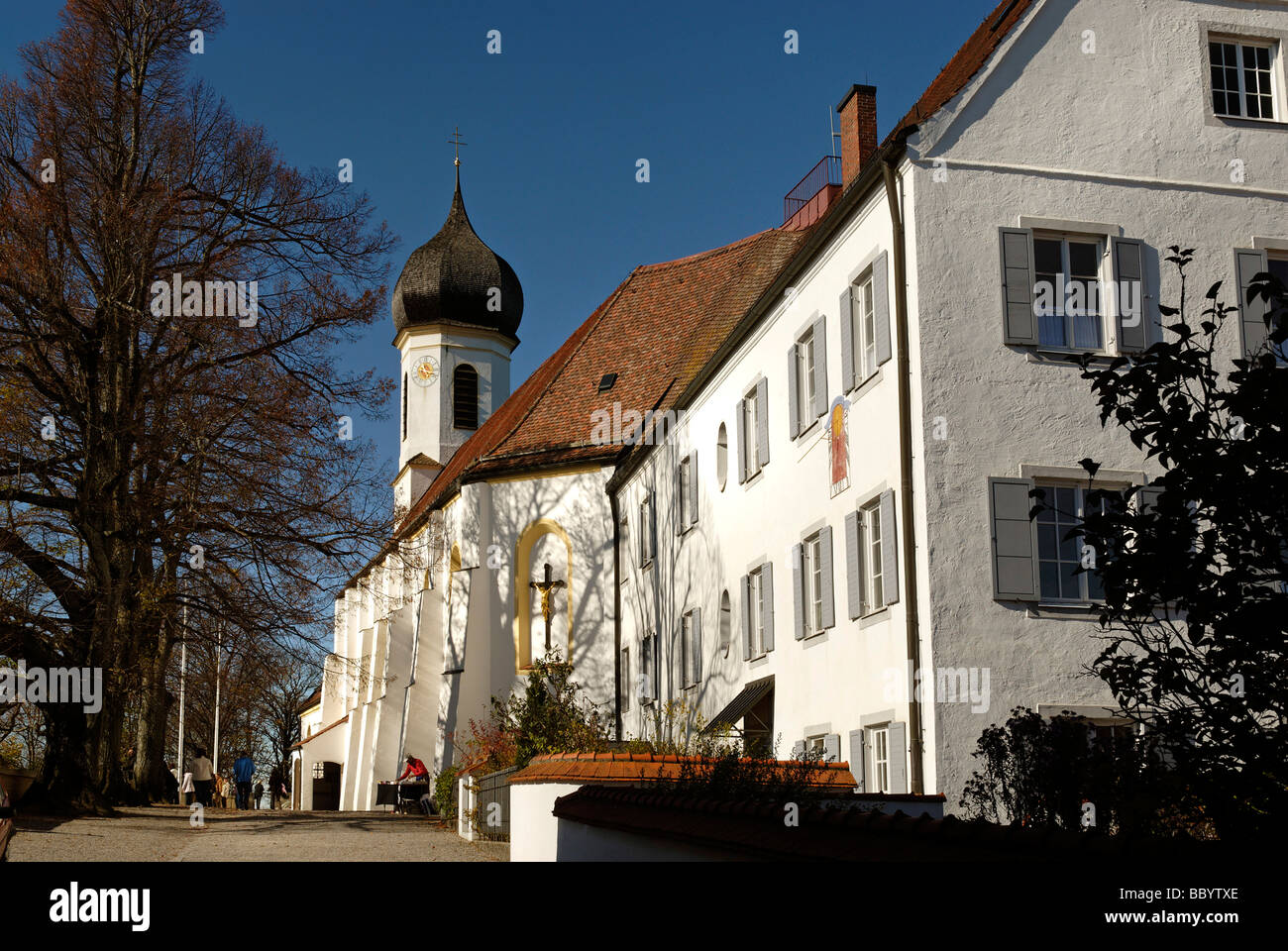 The pilgrimage church at Hoher Peissenberg, Peissenberg, Upper Bavaria, Bavaria, Germany, Europe Stock Photo