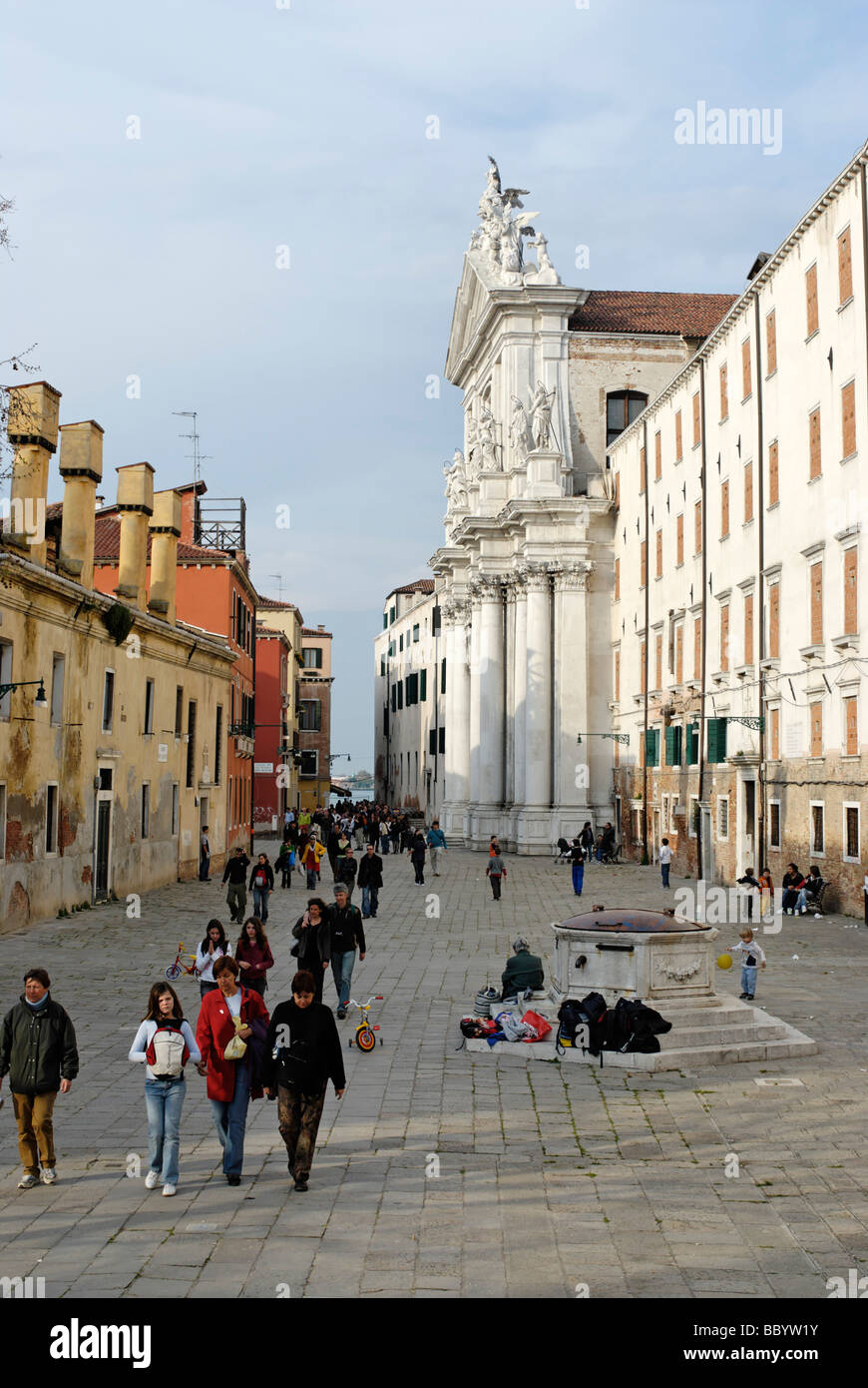 Campo dei Gesuiti, with the Saint Gesuiti church, Venice, Venezia