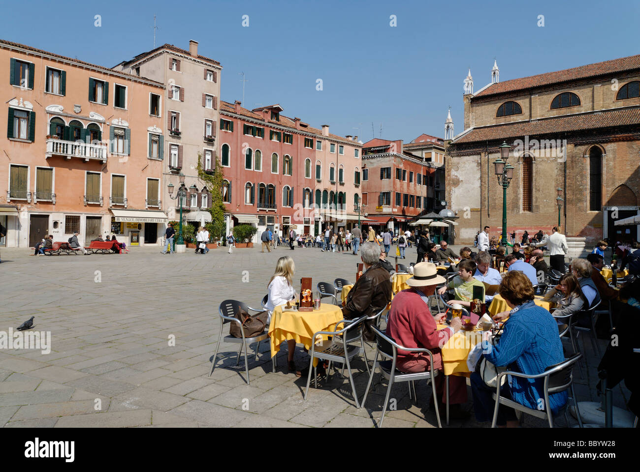 At the Campo Santo Stefano, San Marco quarter, Venice, Venezia Stock Photo - Alamy