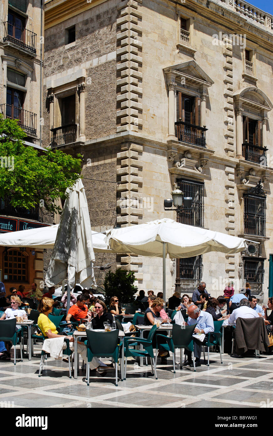 Plaza Nueva square, Granada, Andalusia, Spain, Europe Stock Photo