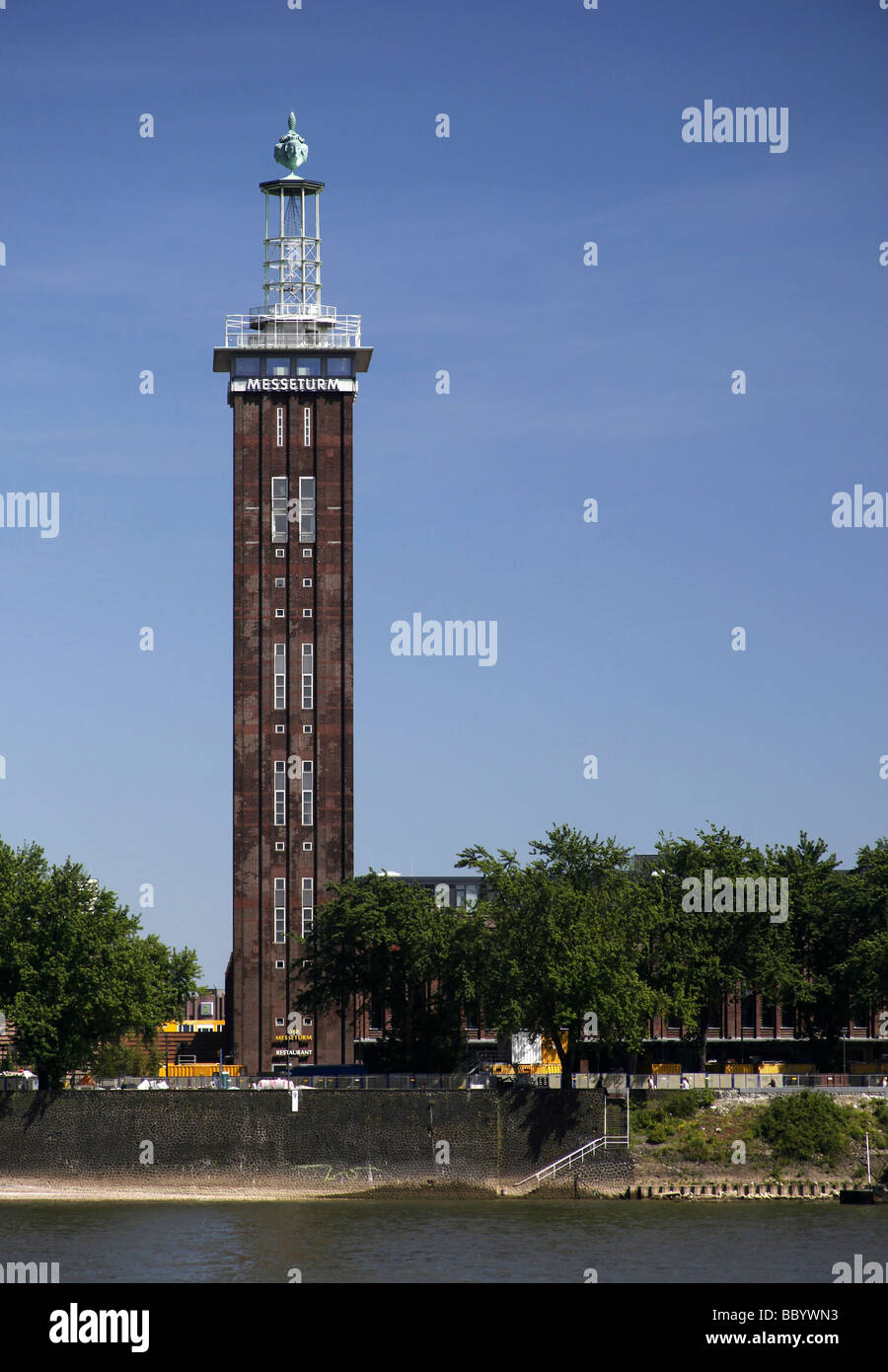 Messeturm trade fair tower at the Rheinhallen fair hall, Cologne, Rhineland, North Rhine-Westphalia, Germany, Europe Stock Photo