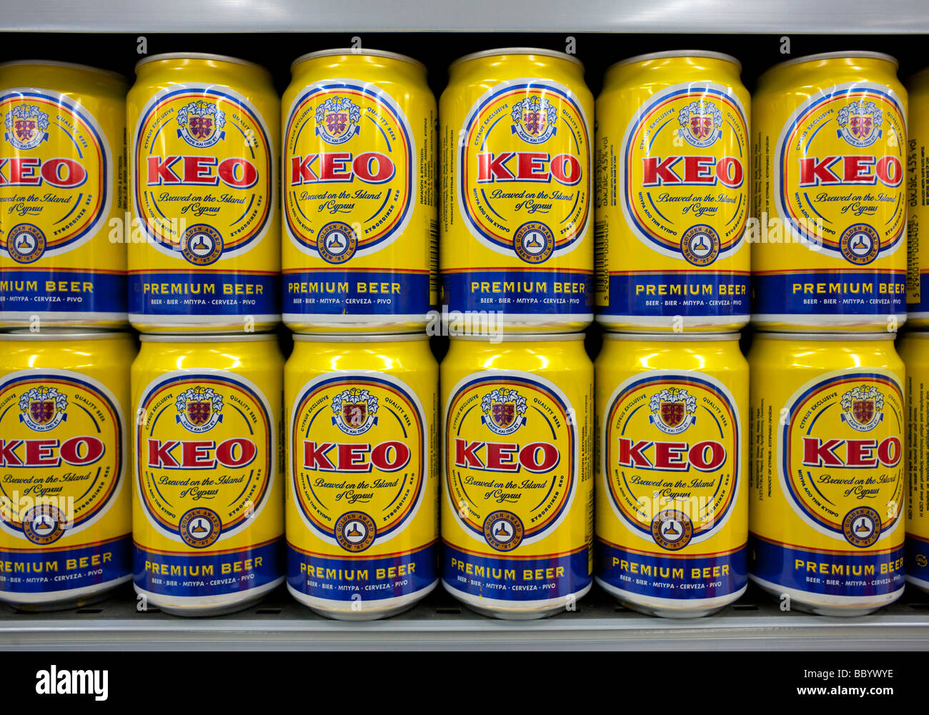 KEO beer, most important domestic beer in Cyprus Stock Photo