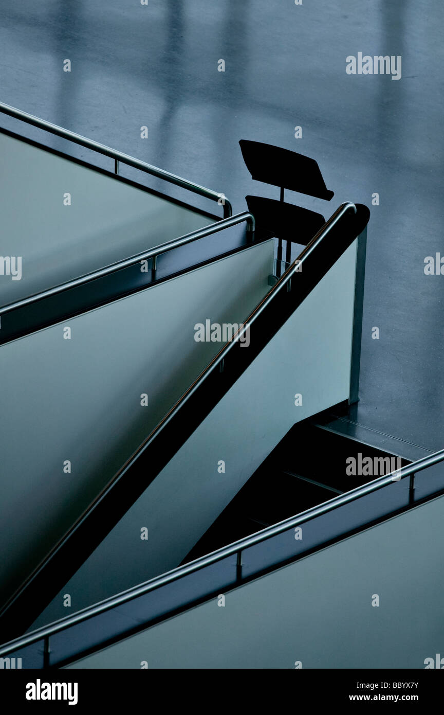 A detail shot of the staircase inside the Sage Gateshead Stock Photo