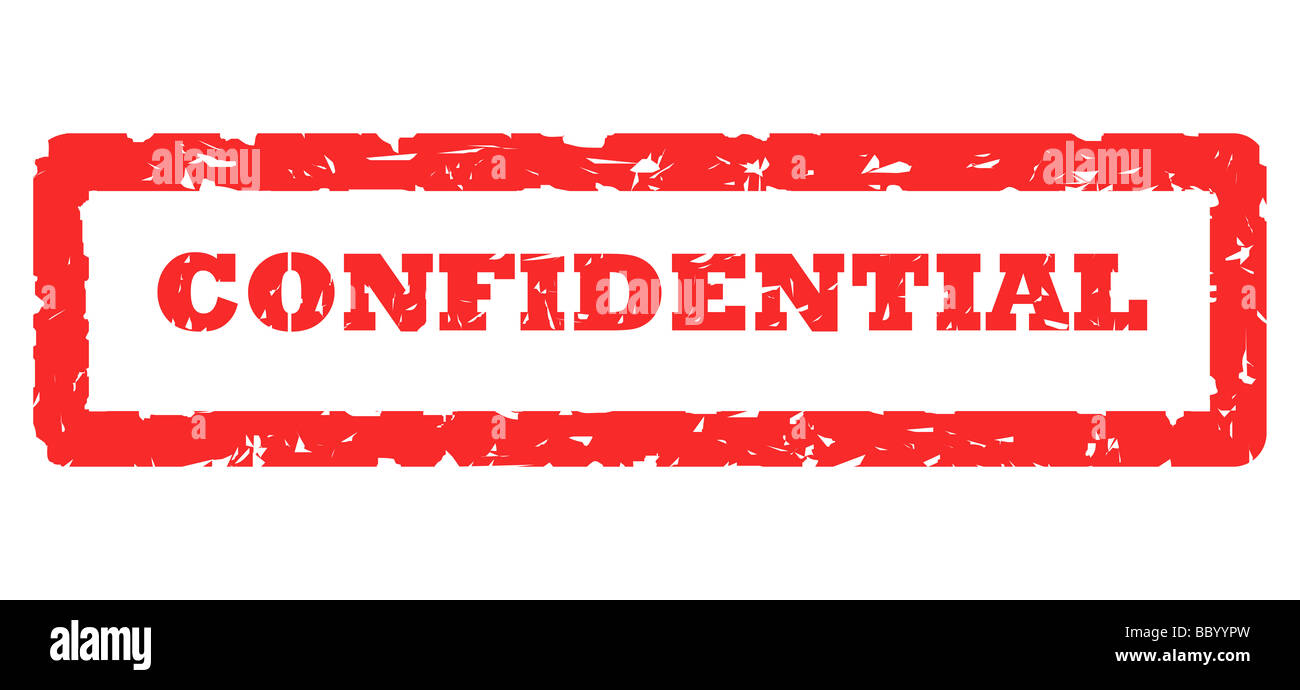 Red confidential stamp isolated on white background Stock Photo