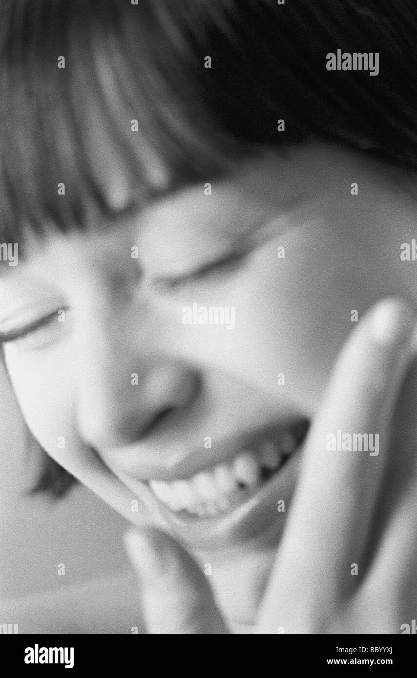 Close up of young woman laughing Stock Photo