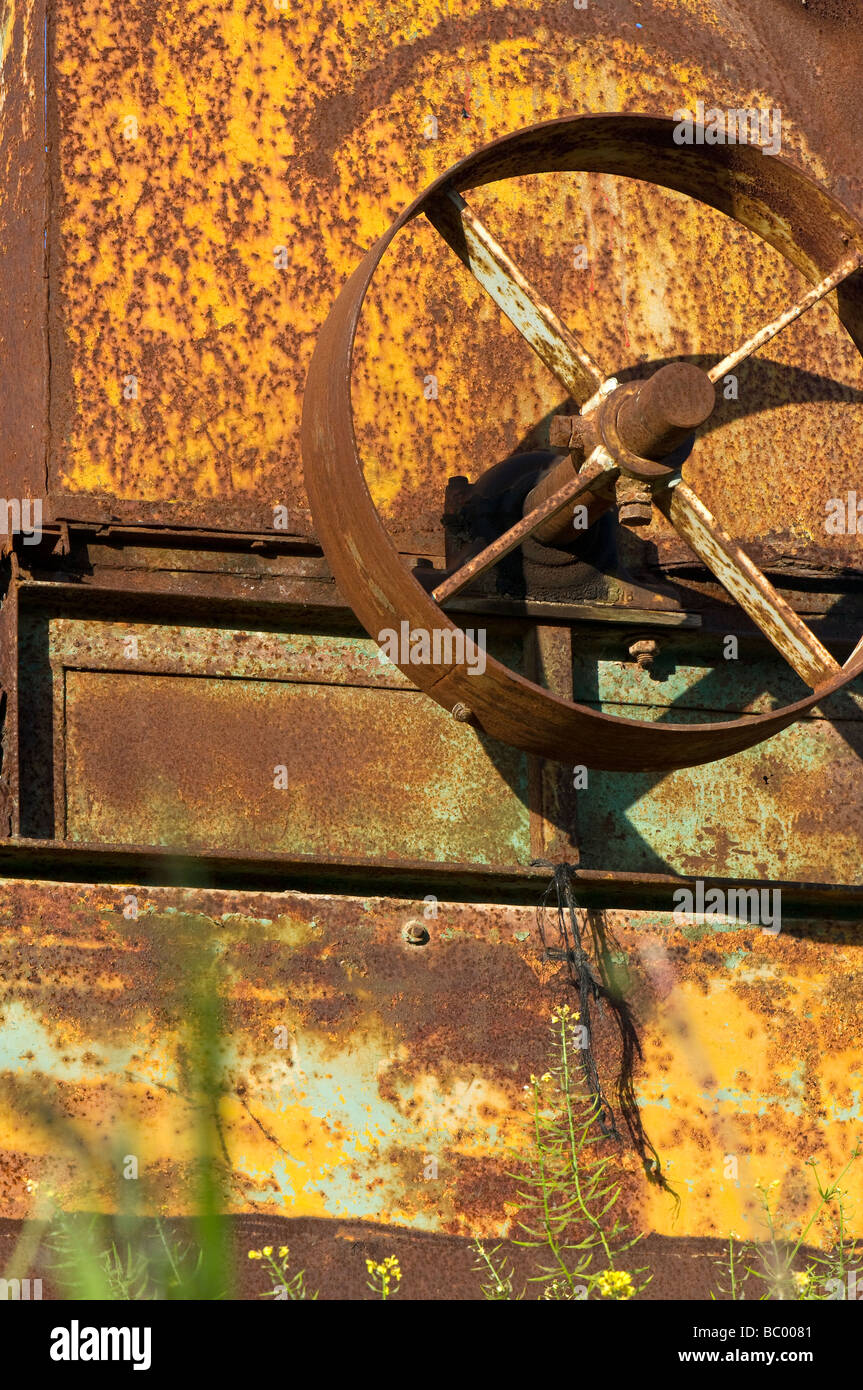 Abstract - rusted farm machine Stock Photo