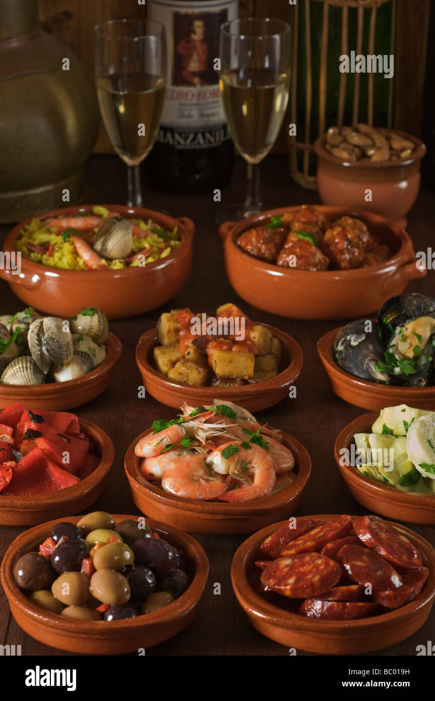 Tapas Spain Food Stock Photo