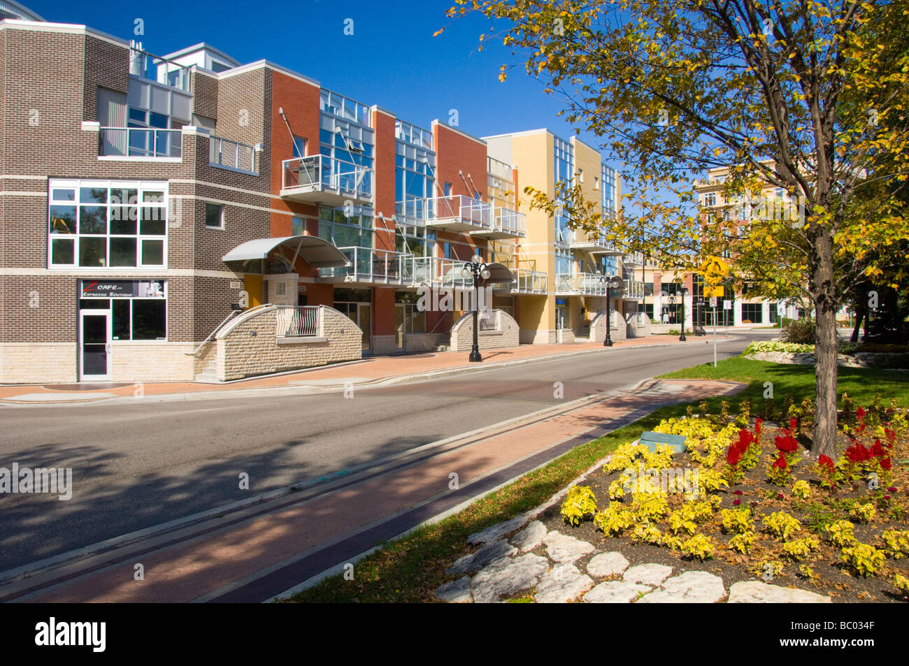 Condominiums on Waterfront Drive in downtown Winnipeg Manitoba Canada