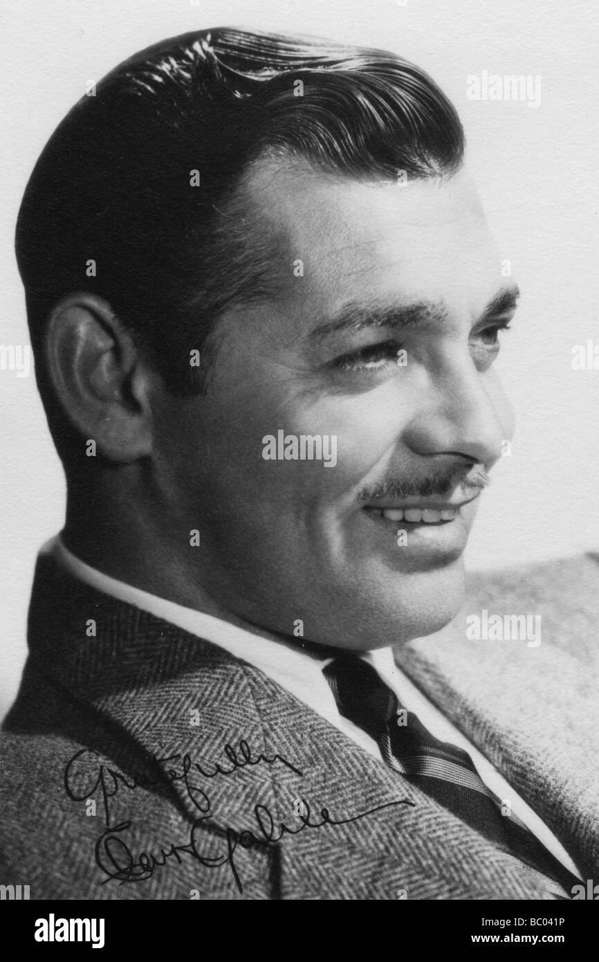 Clark Gable (1901-1960), American actor, c1930s. Artist: Unknown Stock Photo