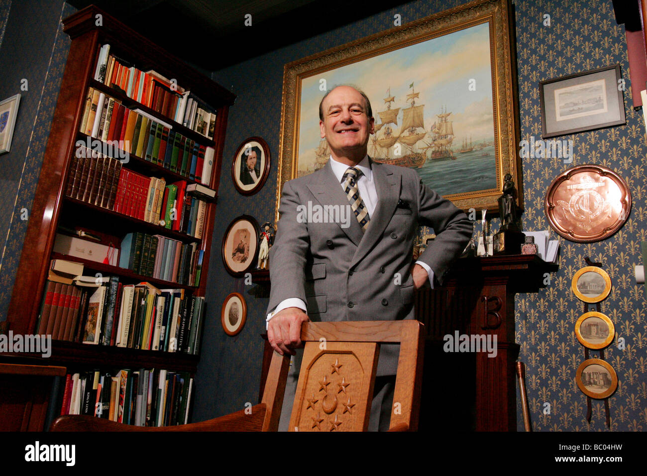 Sir Robert Balchin a Conservative educationalist pictured at his home