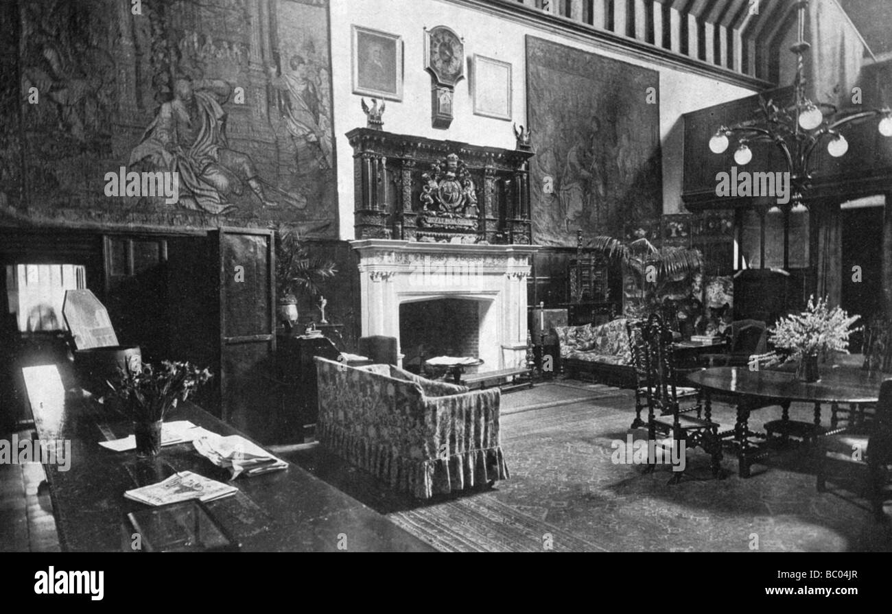 The Great Hall, Bisham Abbey, Berkshire, 19241926. Artist HN King Stock Photo Alamy