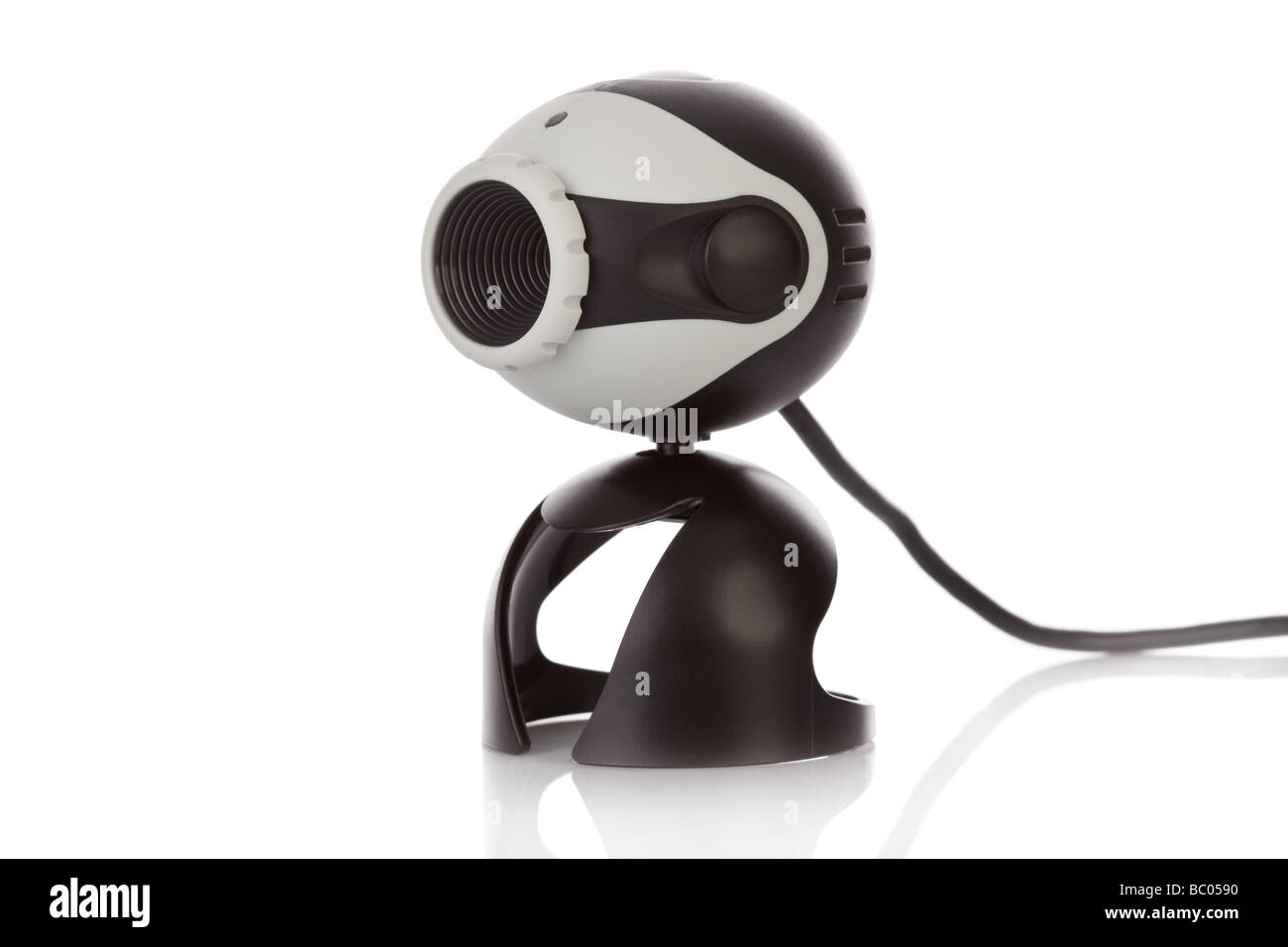 Video Webcam isolated on a white background Stock Photo