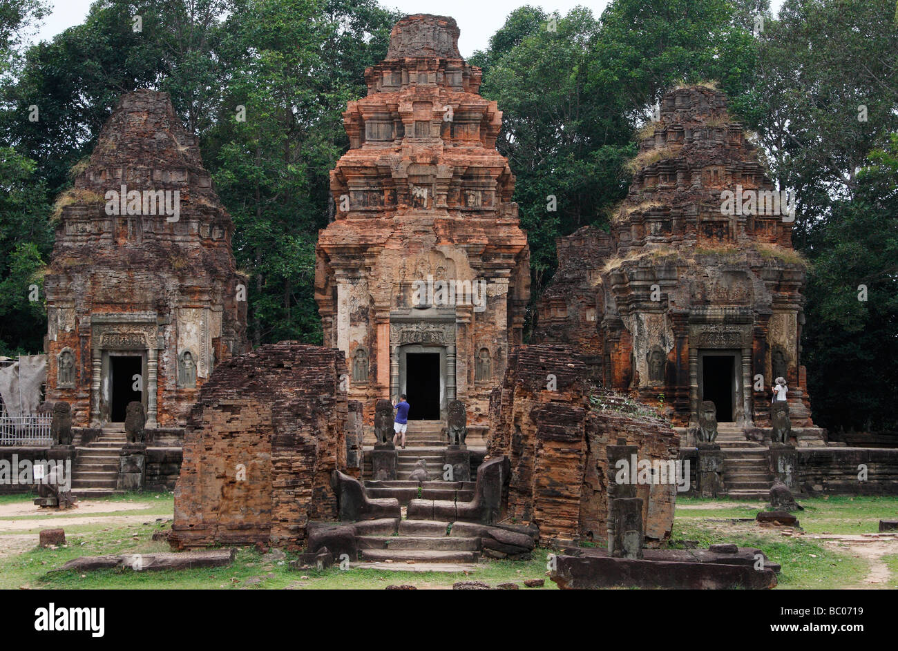 [Preah Ko] temple towers, [Roluos Group], Angkor, Cambodia, [Southeast ...