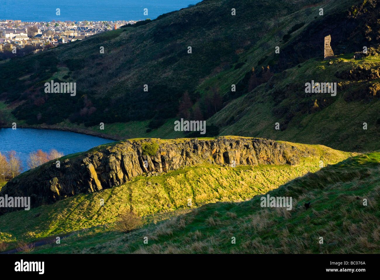 High Rocks Edinburgh Scotland Edinburgh Holyrood Park St Anthony s Chapel high above St ...