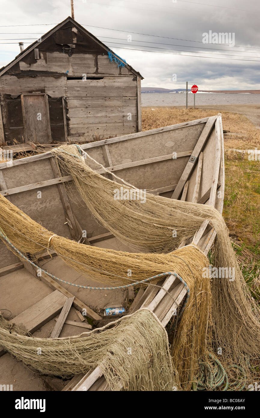 Fishing nets hanging over fishing boat hi-res stock photography and images  - Alamy