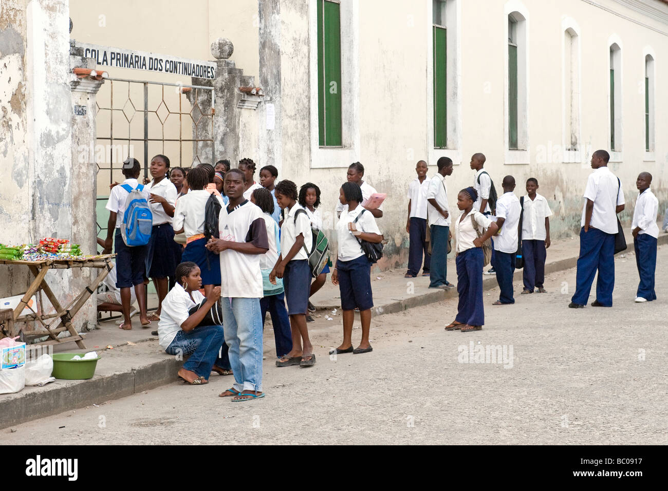 Students at a school in Quelimane Mozambique Stock Photo
