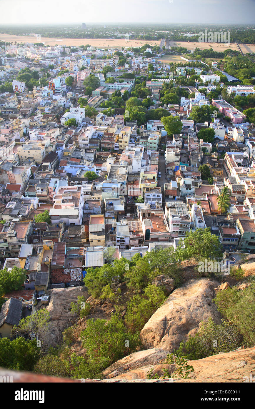 India, Tamil Nadu, Trichy, Tiruchirappalli, rock fort Temple Stock Photo