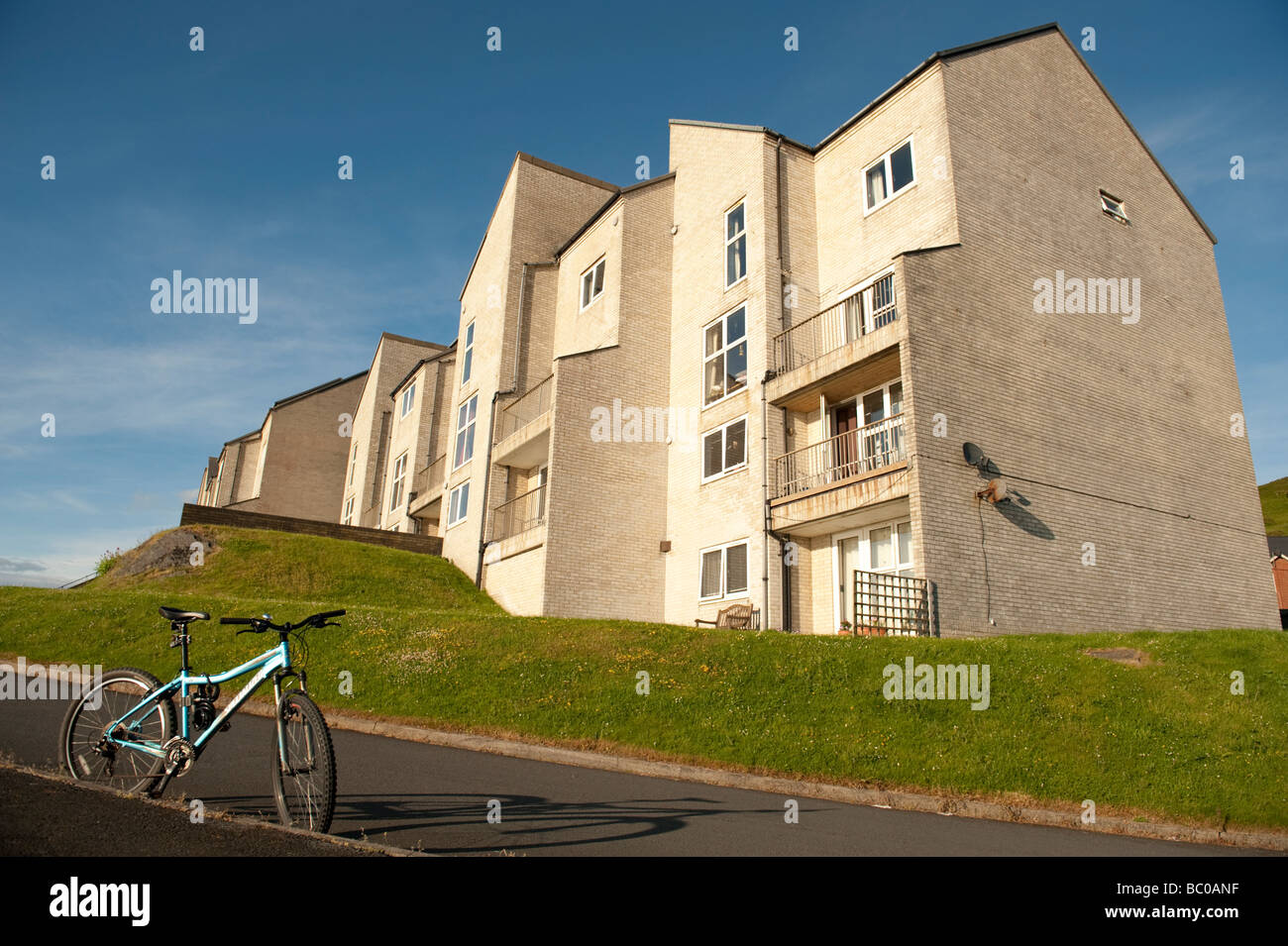 Pen Yr Angor flats built in the 1970 s as social housing Aberystwyth Wales UK Stock Photo