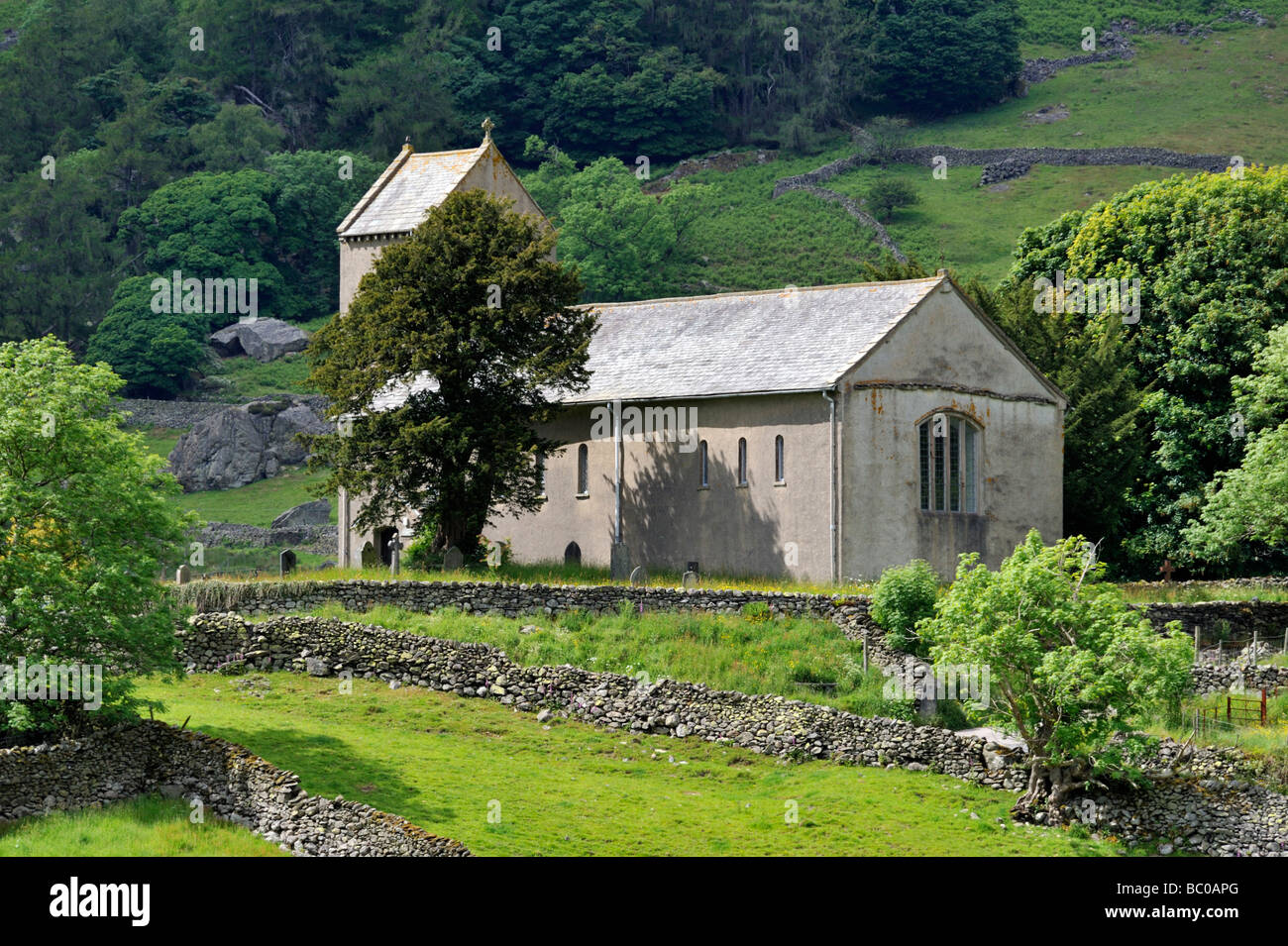 Church of Saint Cuthbert. Kentmere, Lake District National Park, Cumbria, England, United Kingdom, Europe. Stock Photo