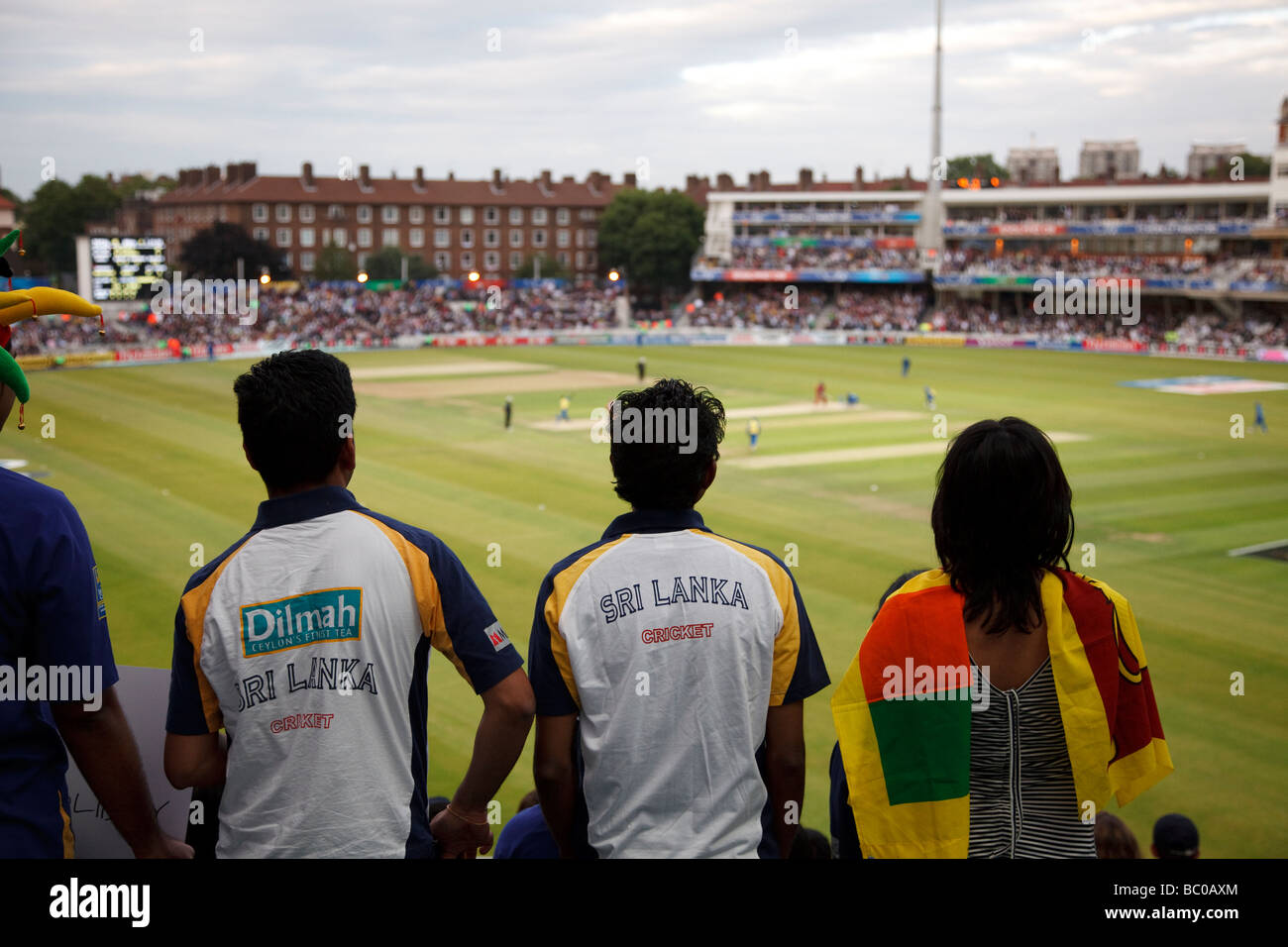 Fans during West Indies v Sri Lanka during the ICC World Twenty20 Semi Final between Sri Lanka and West Indies at the Brit Oval. Stock Photo