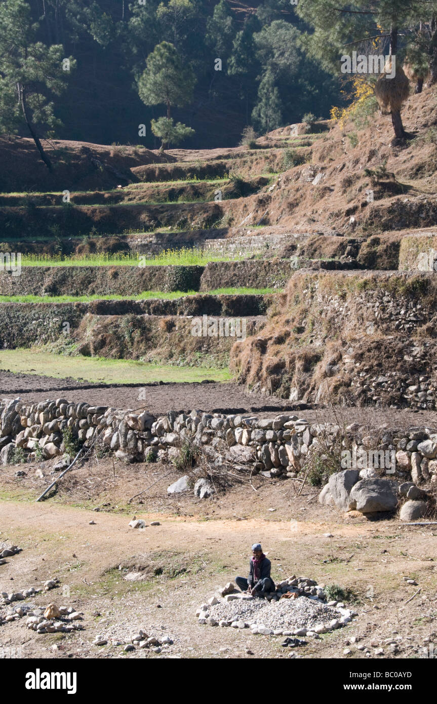 Stone Mason,Rural India, Lower Himalayas,Kumaon Villagers, Villages
