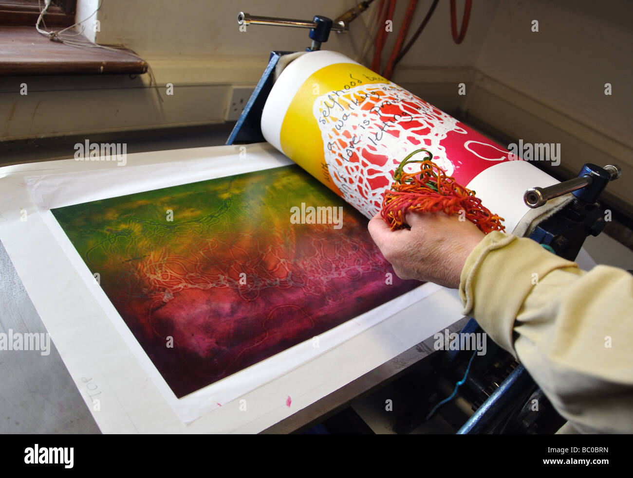 Printmaking in a Studio for Creative Arts Stock Photo - Alamy