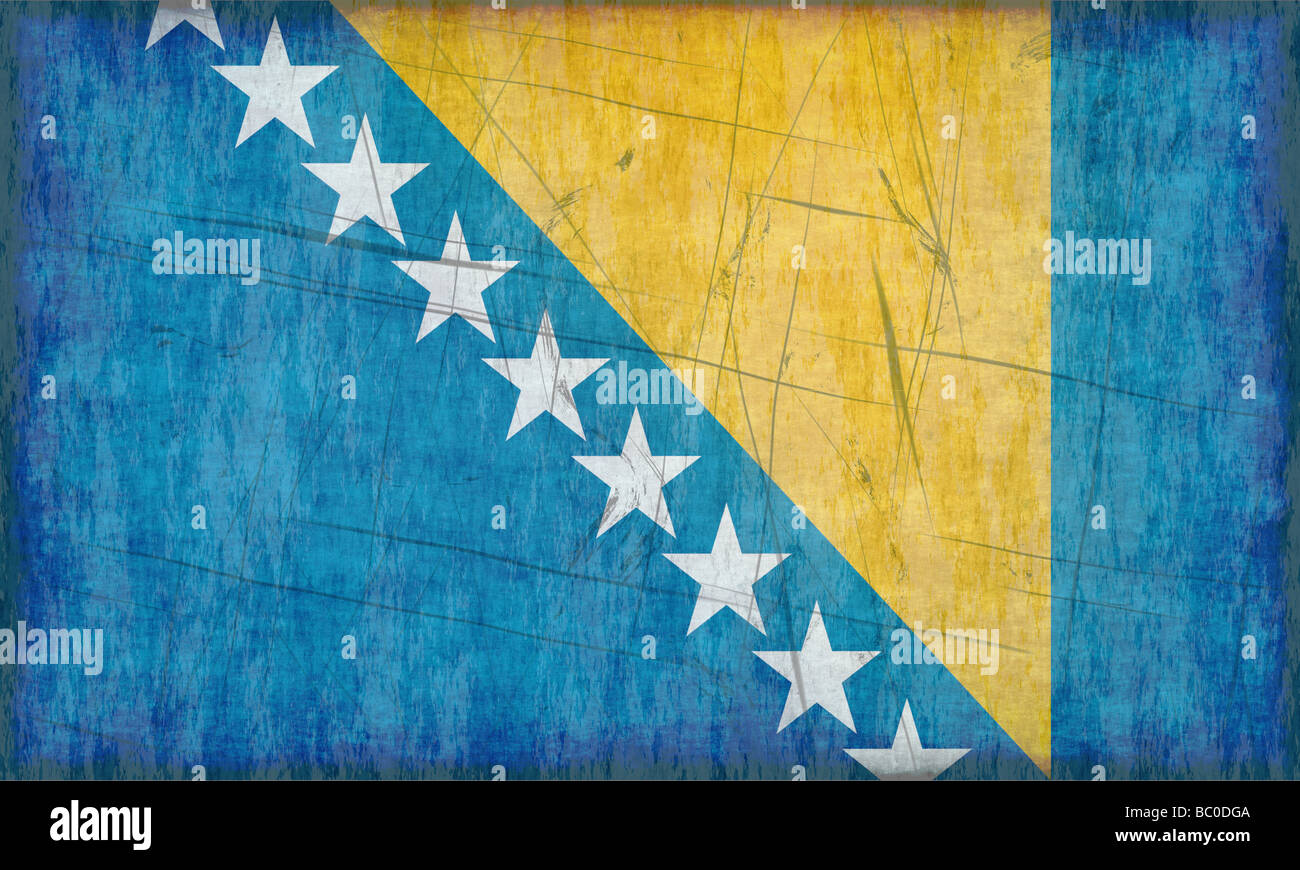 Great Image of the Flag of Bosnia Stock Photo - Alamy