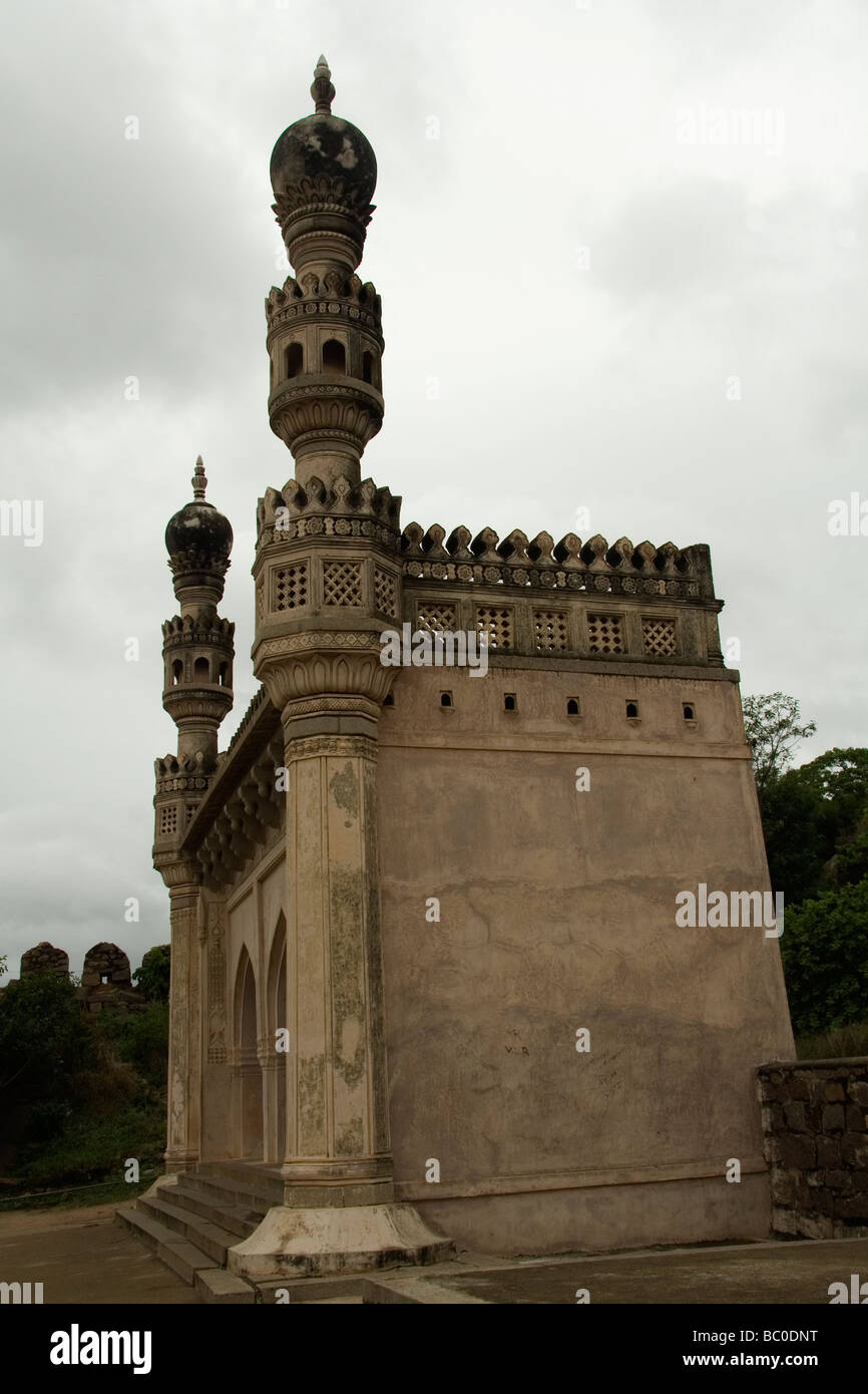 Golconda Mosque Of Ibrahim Quli Qutub Shah Stock Photo