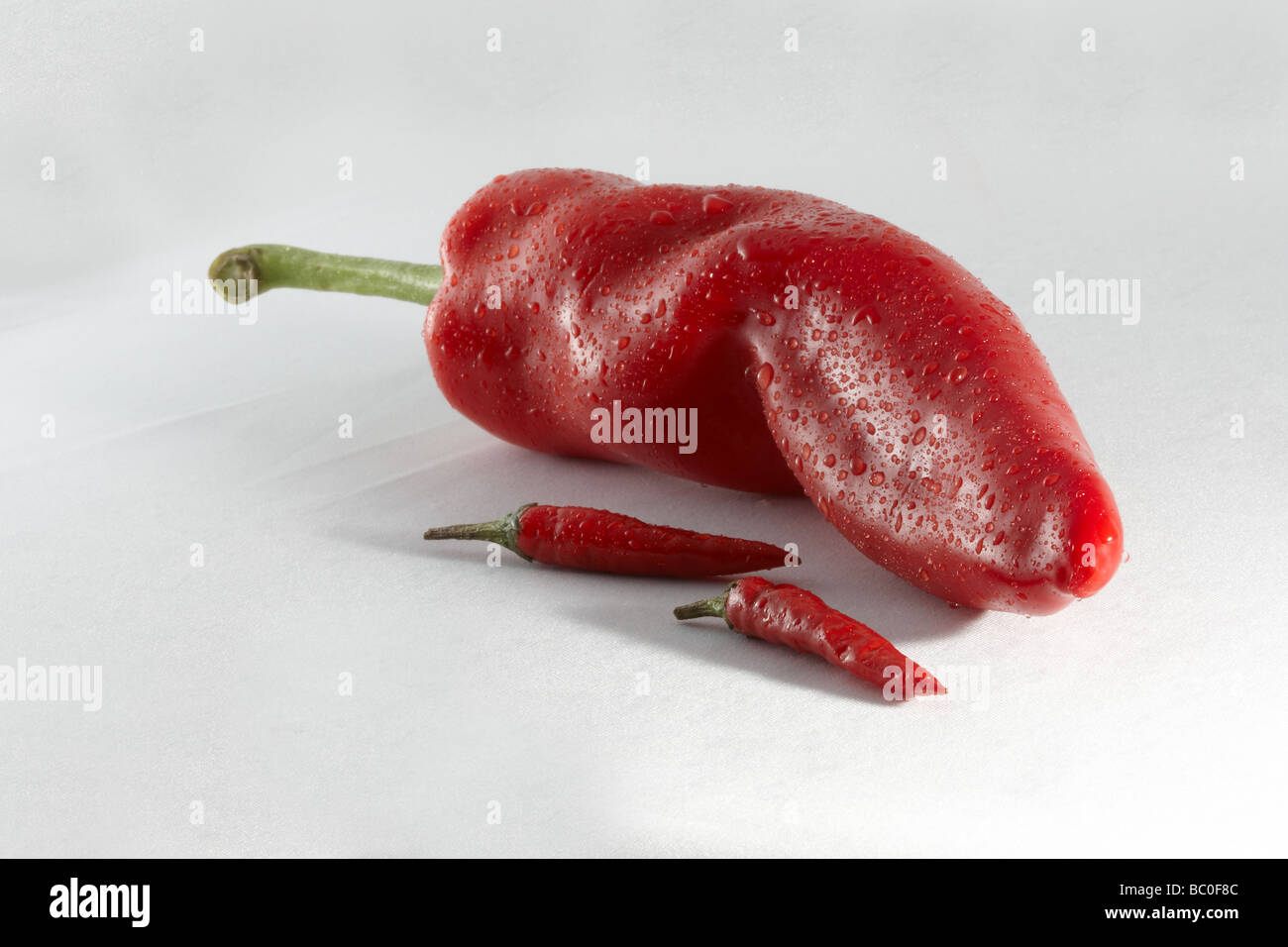 3 chilie peppers Stock Photo