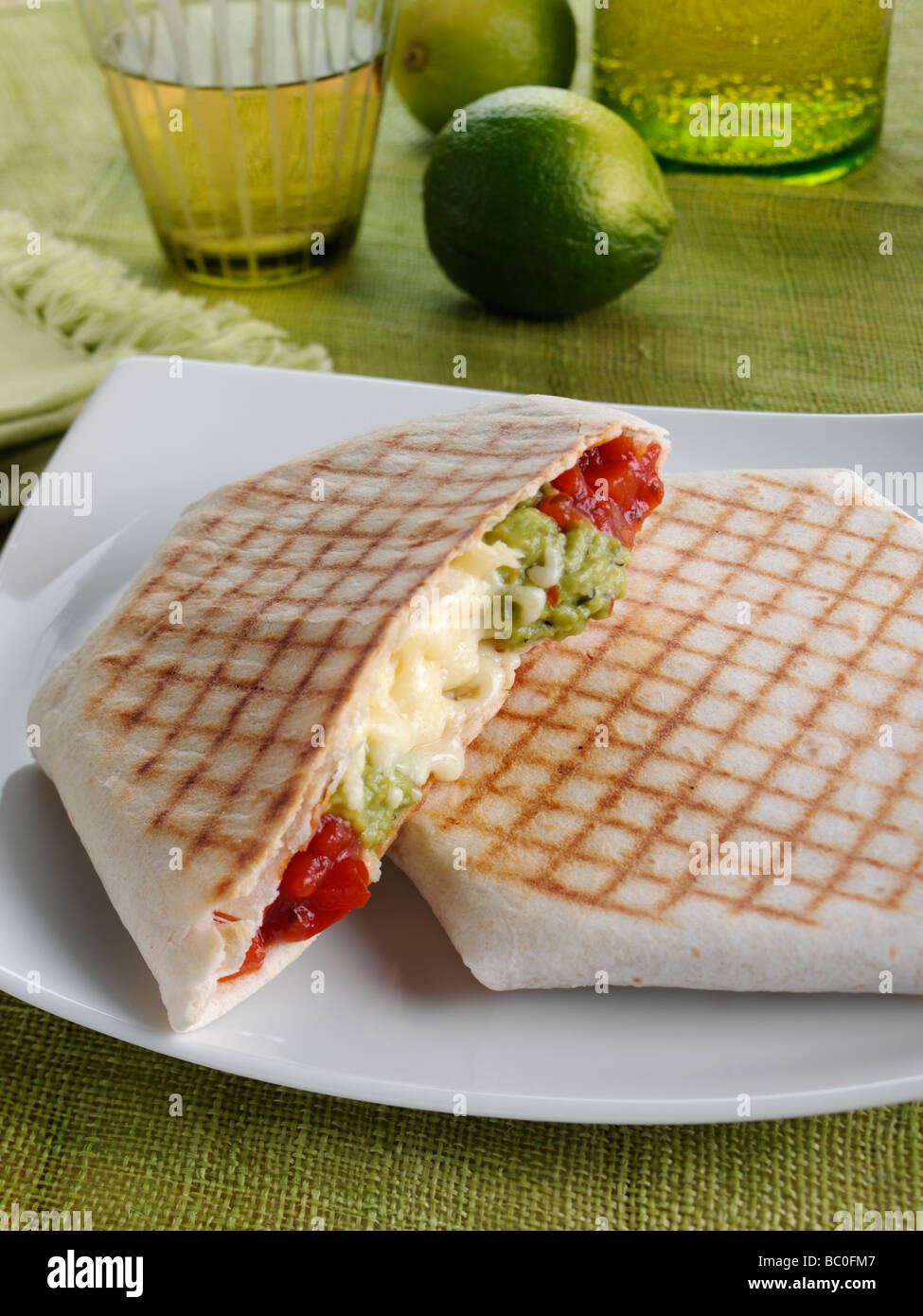Mexican cheese hexagonal wrap Stock Photo Alamy