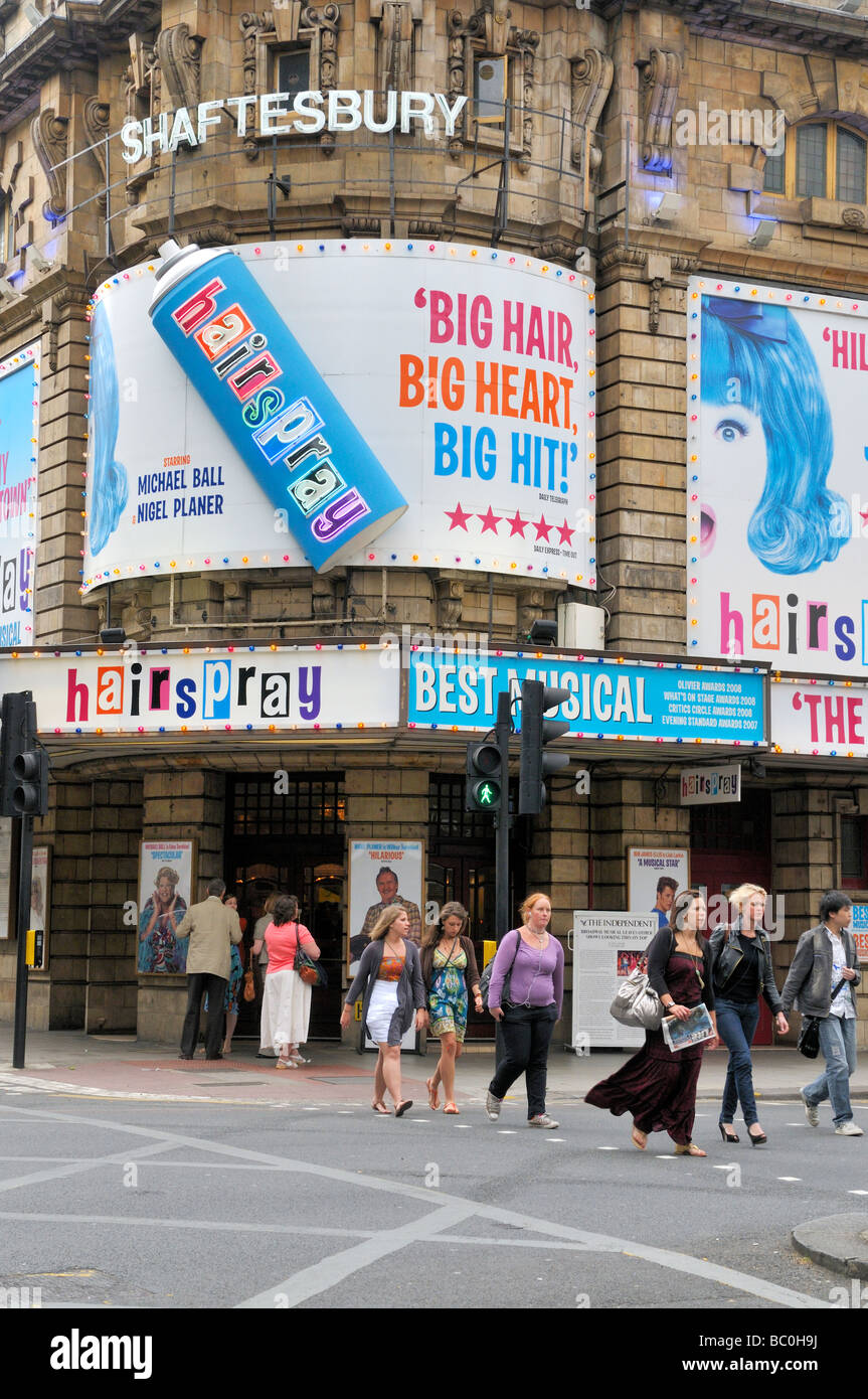 'Hair Spray the musical' at Shaftesbury theatre Covent Garden London June 2009 Stock Photo