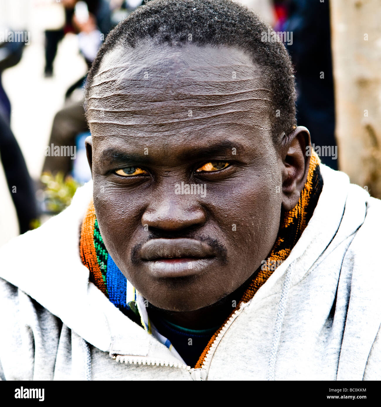 Portrait of a Nuer man. Stock Photo