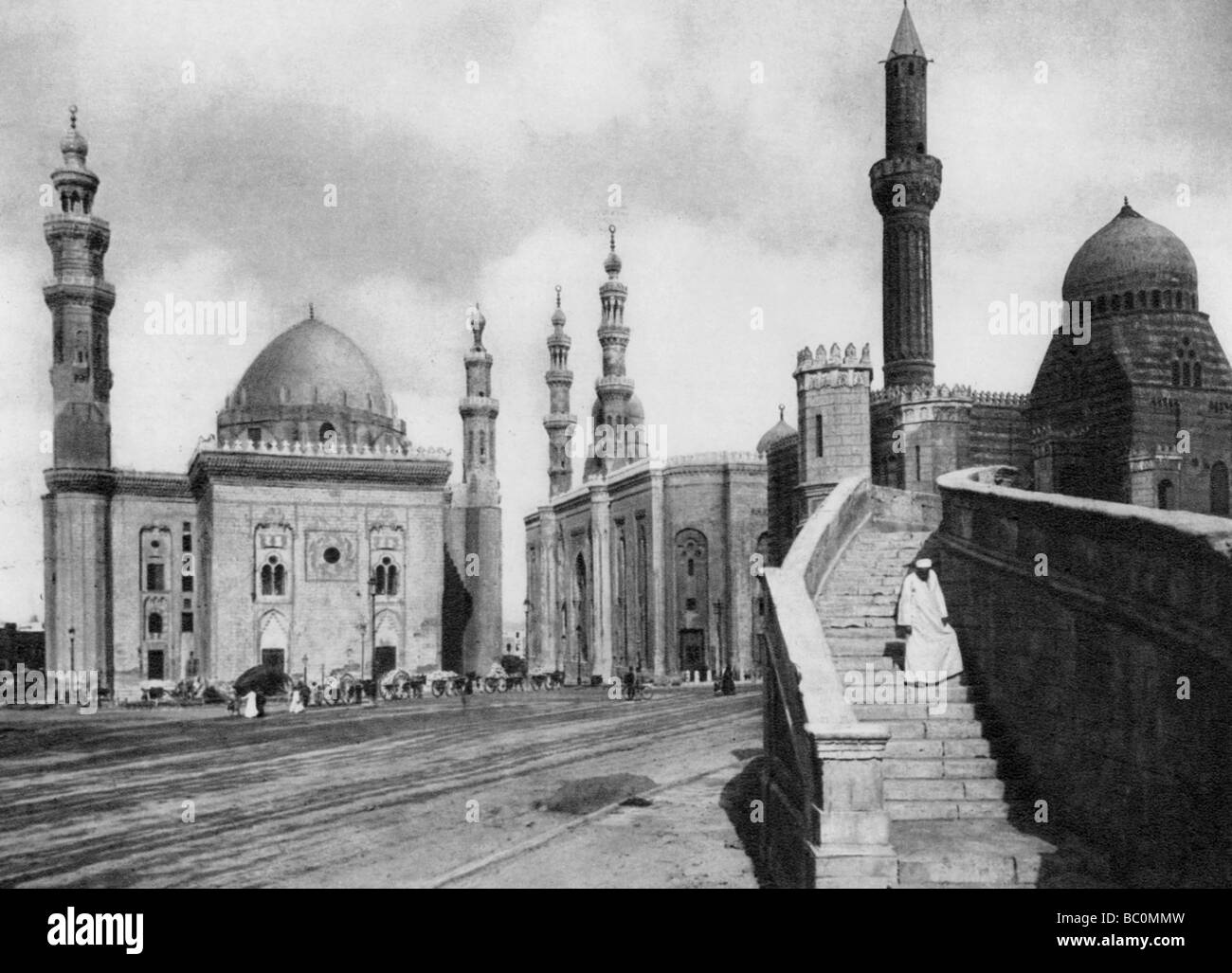 The Mosques of Sultan Hassan and El Rufai, Cairo, Egypt, c1920s. Artist: Unknown Stock Photo