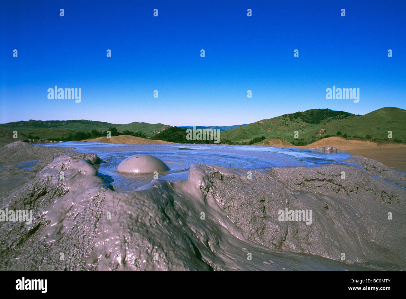 muddy volcano from Romania Europe Stock Photo