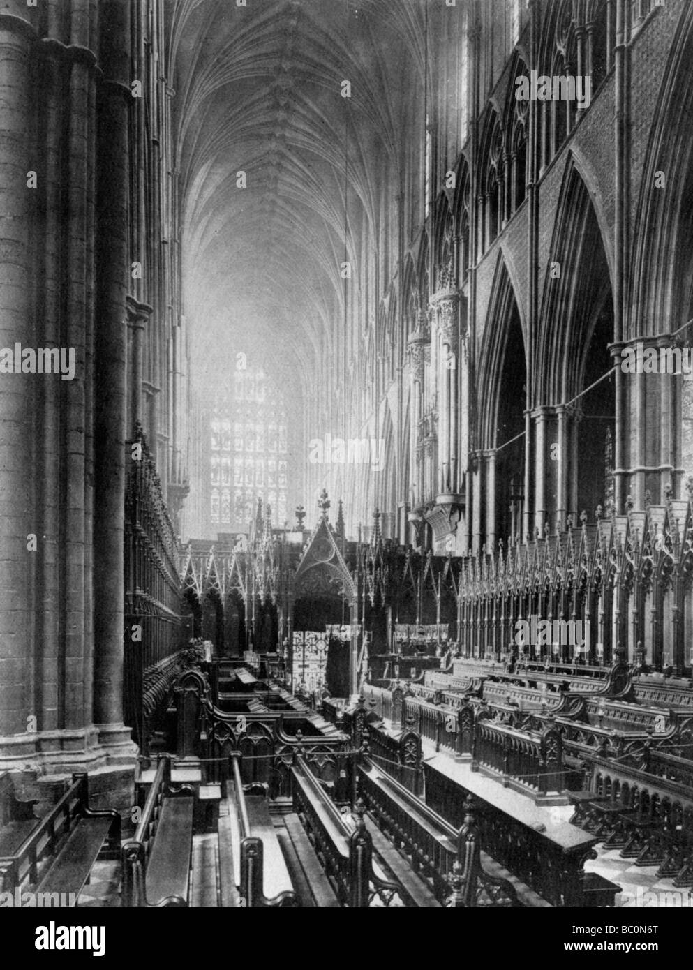 Interior of Westminster Abbey, London, 1924-1926. Artist: WF Mansell Stock Photo