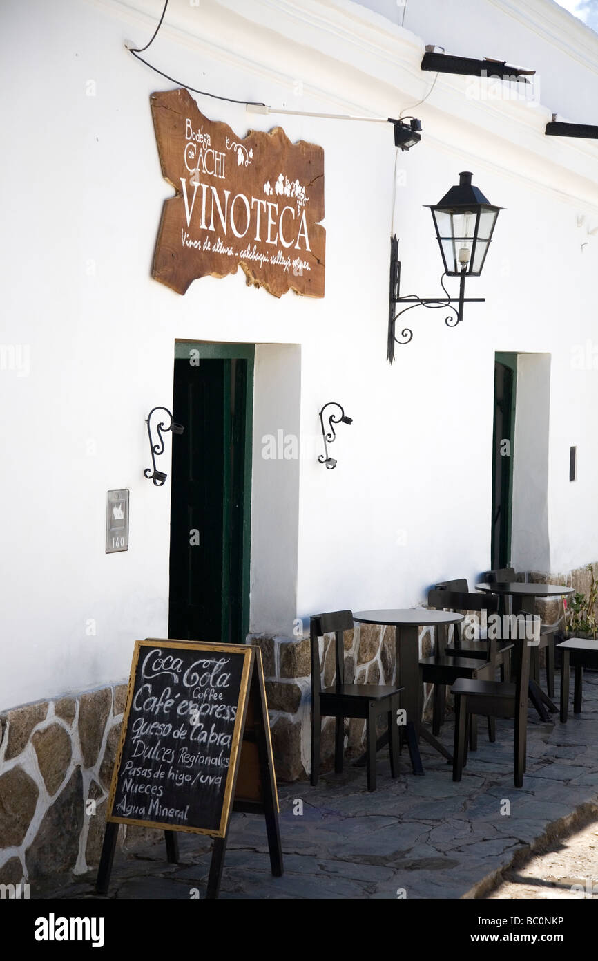 Bar Vinoteca, Wine Bar, Cachi, Argentina Stock Photo