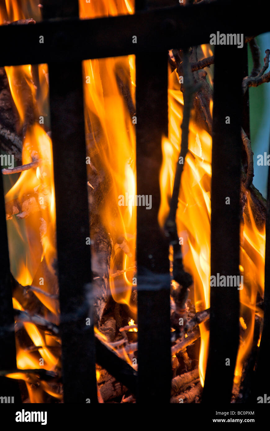 Brazier Fire Flames Stock Photo Alamy