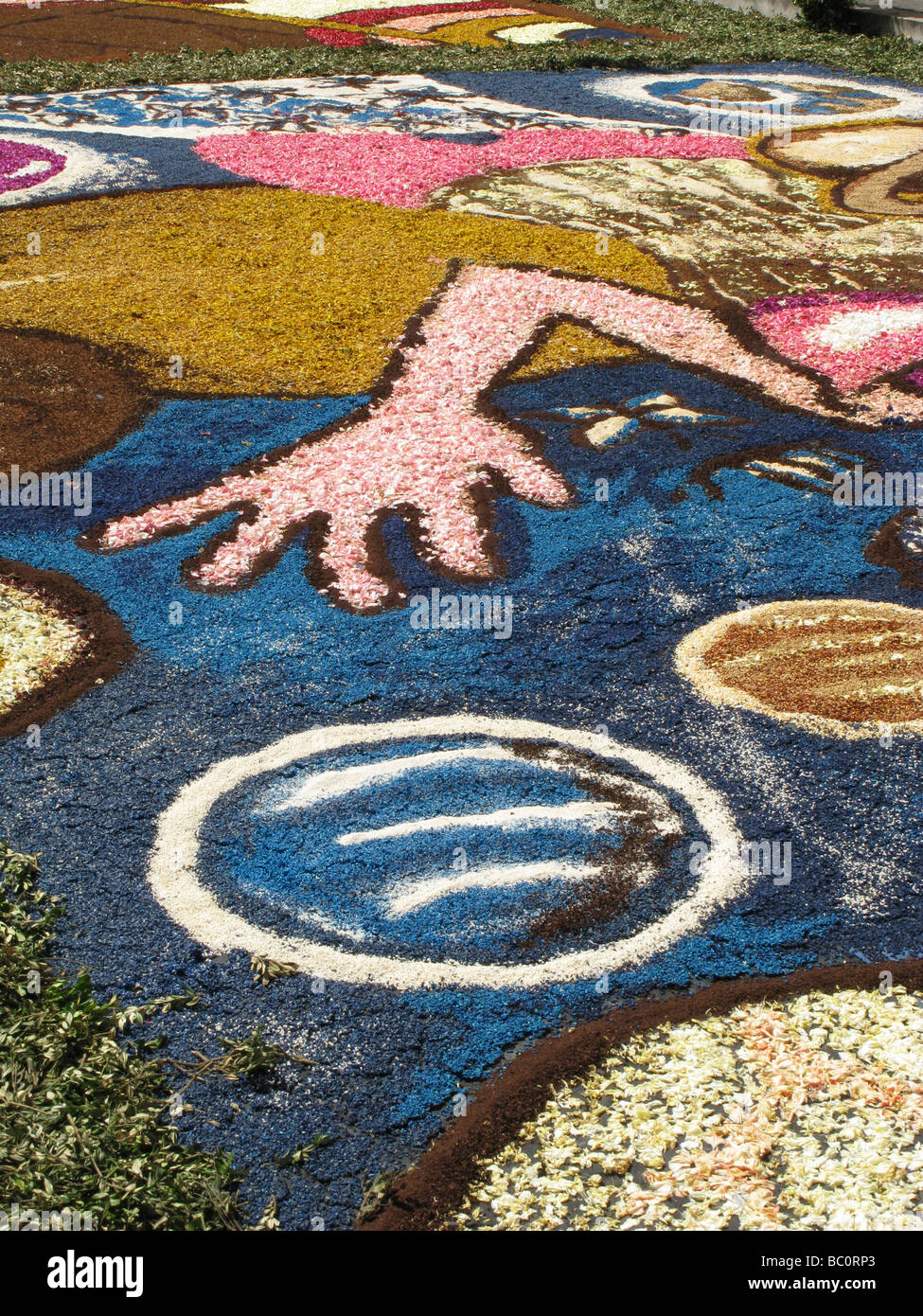 carnival infiorata flowers petals designs festival in genzano, lazio