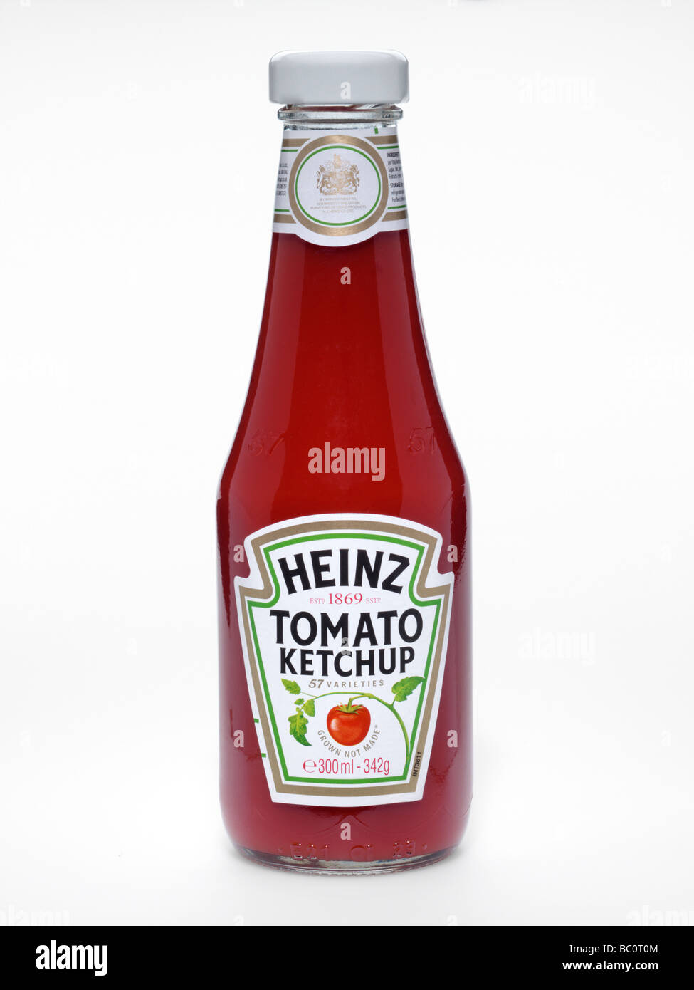 A bottle of Heinz tomato ketchup on a white background Stock Photo - Alamy