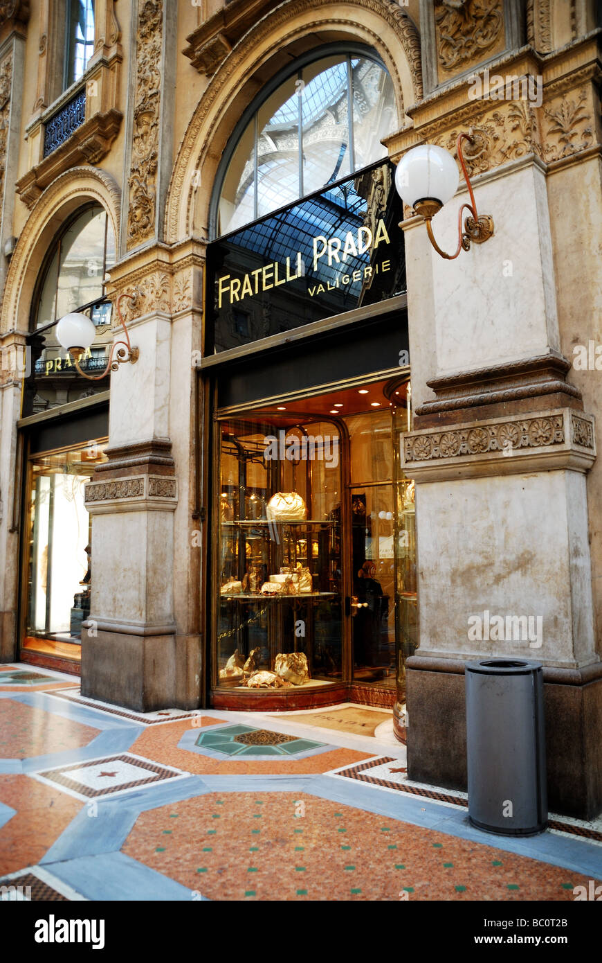 Prada shop in the historic Galleria Vittorio Emanuele in Milan Stock Photo  - Alamy