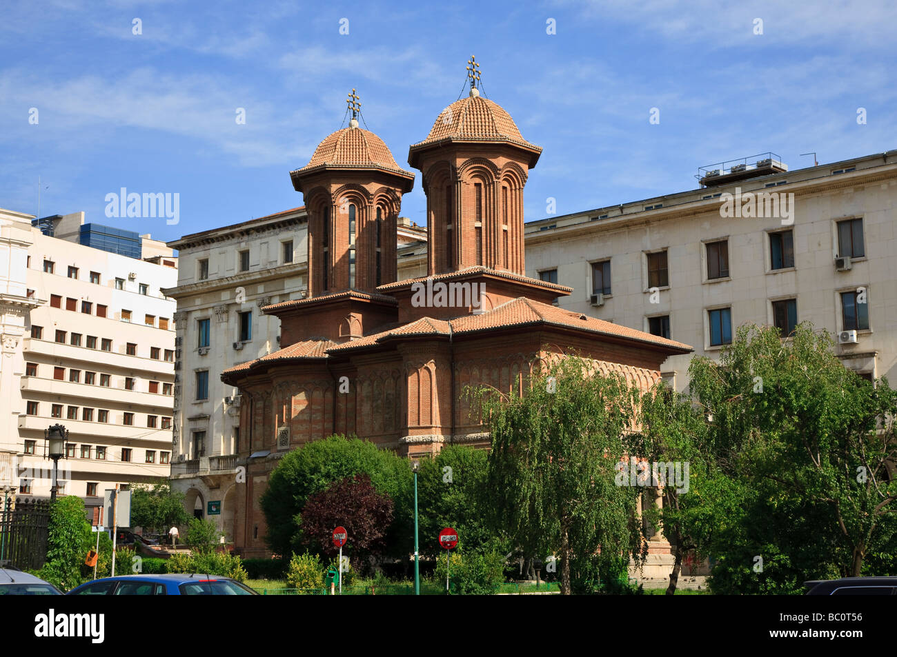 Side view of the romanian orthodox Cretulescu church in Bucharest Romania Stock Photo