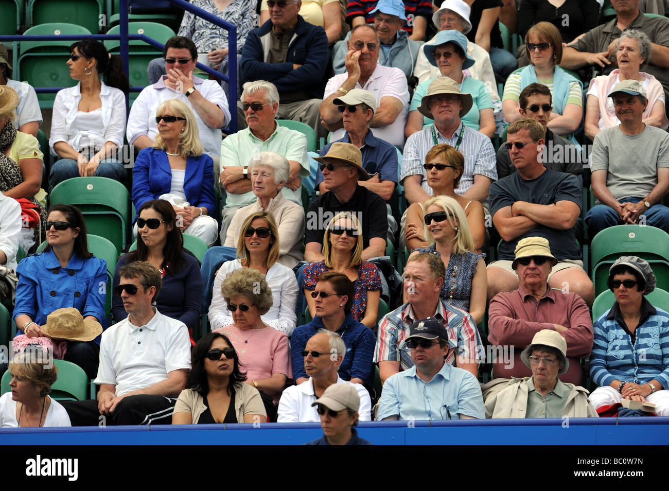 Spectators at the Devonshire Park Tennis Centre for the Aegon International week at Eastbourne Stock Photo