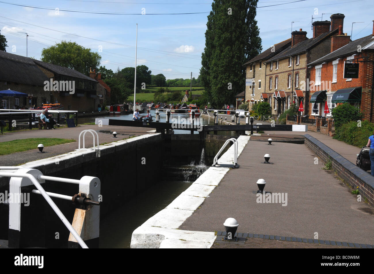 The Top Lock on the Grand Union Canal at Stoke Bruerne, home to the