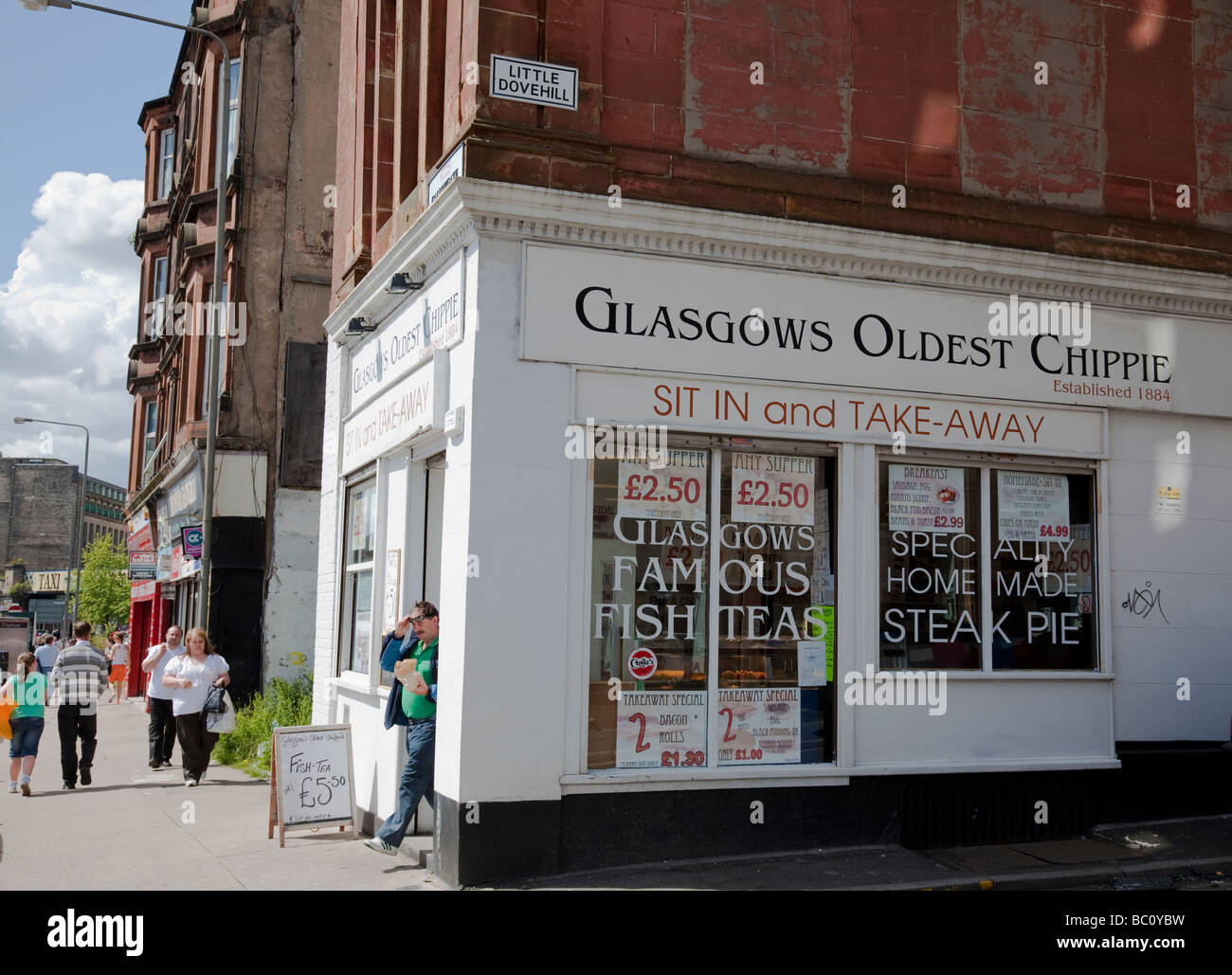 Glasgow's Oldest Chippie Stock Photo