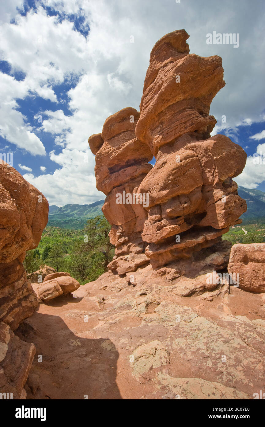 Rock Formations, Garden Of The Gods, Colorado Springs, Colorado USA Stock Photo