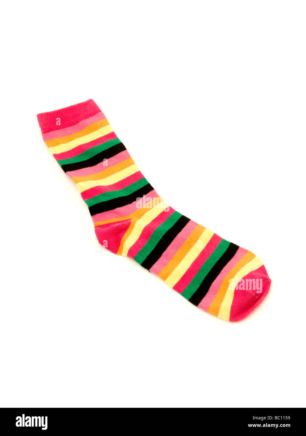 One Stripey Sock Stock Photo