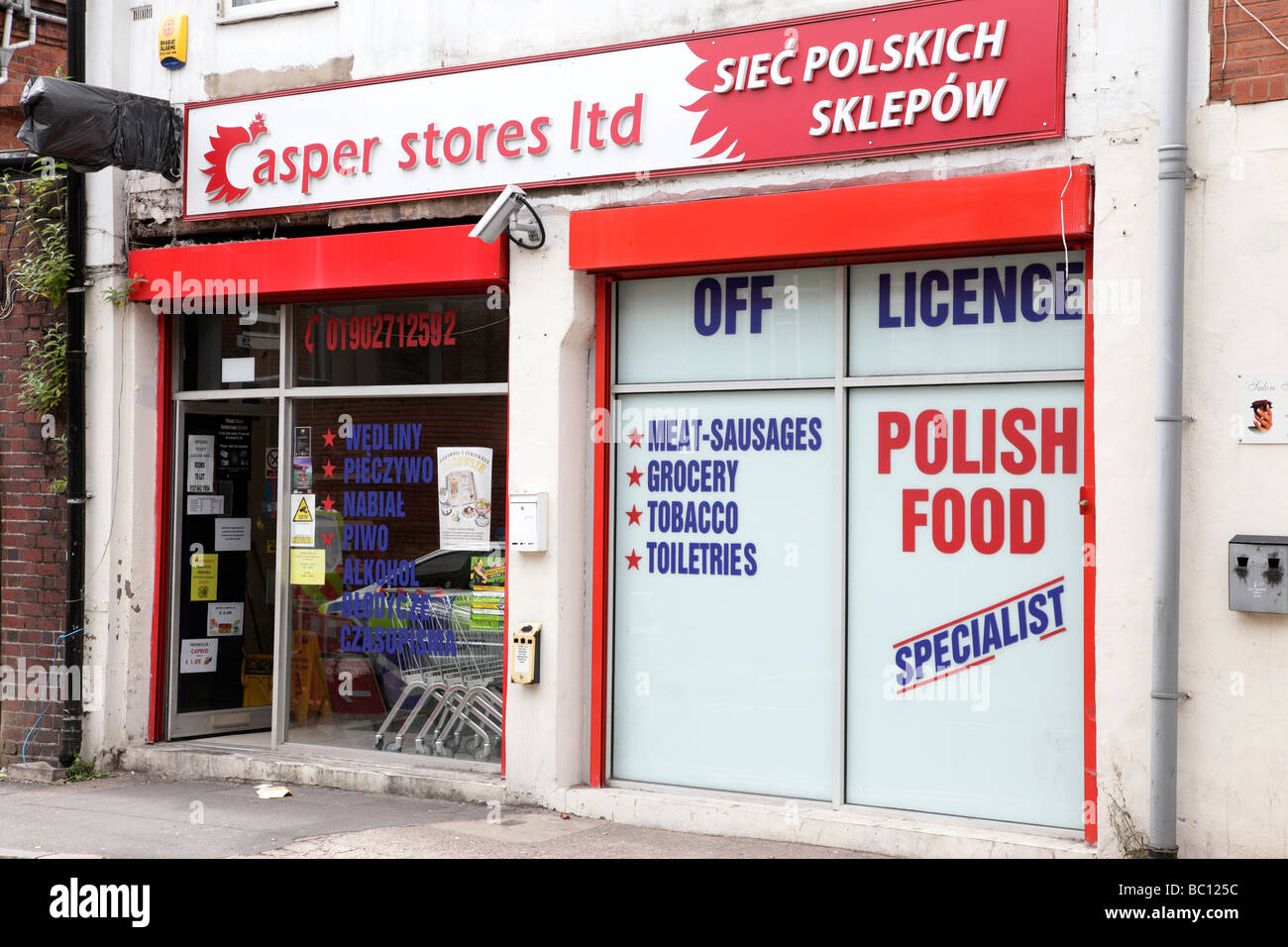 casper stores a polish shop on allison street digbeth birmingham uk Stock Photo