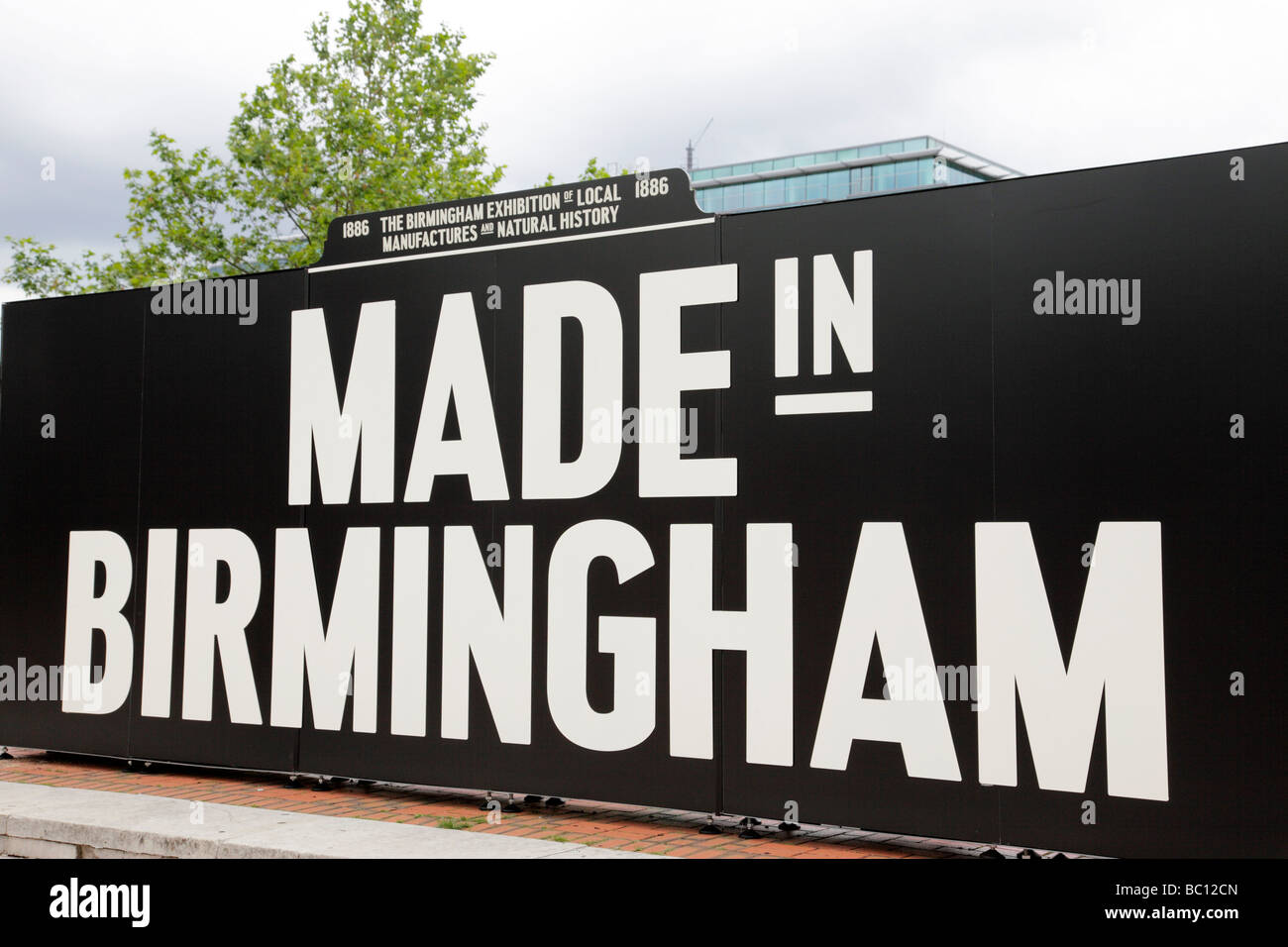 made in birmingham signage for an outdoor exhibition of historical
