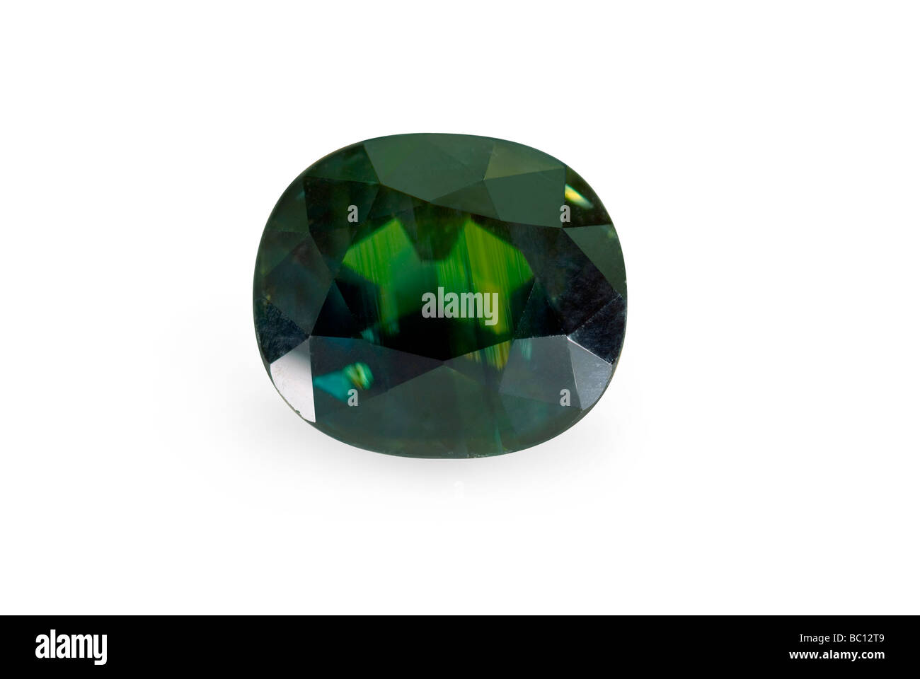 Green sapphire gemstone large on hires stock photography and images